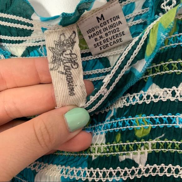 Floral Ruffle Y2K Garden Fairy Cottage Babydoll Ruched Dress Sundress Medium - Picture 3 of 4